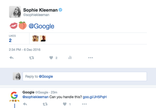 Illustration for article titled Google's New Emoji Tweet Experiment Won't Give Me Porn
